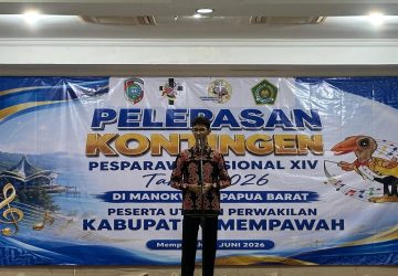 Juli Suryadi Lepas Stephen Natsav ke Ajang Pesparawi Nasional 2026