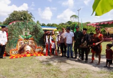 Semarak Sedekah Bumi Desa Sejegi, Danramil Mempawah Hilir Hadir bersama Masyarakat
