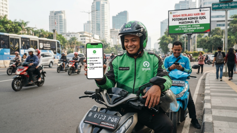 Berlaku Hari Ini, Potongan Komisi Ojol Maksimal 8 Persen Resmi Diterapkan Secara Nasional