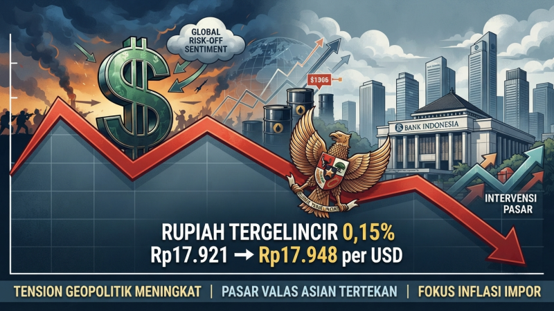 Tensi Geopolitik Memanas, Mata Uang Garuda Tergelincir 0,15 Persen