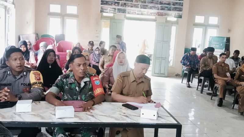 Babinsa Koramil Mempawah Hilir Satukan Langkah dengan Pemerintah Desa Perangi Stunting