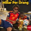 Wow, Pemain Spanyol Terima Rp15,5 Miliar per Orang