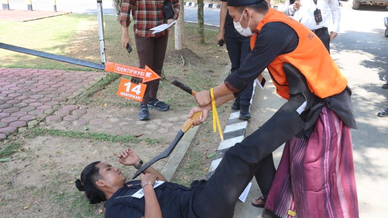 Polres Mempawah Gelar Rekonstruksi Kasus Penganiayaan Maut di Jongkat