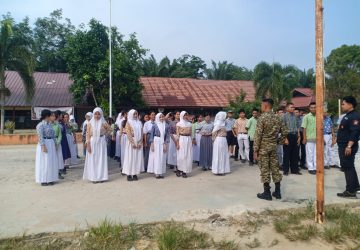 Sertu Kusmantoro Dampingi Seleksi Rekrutmen Paskibraka Kecamatan Anjungan