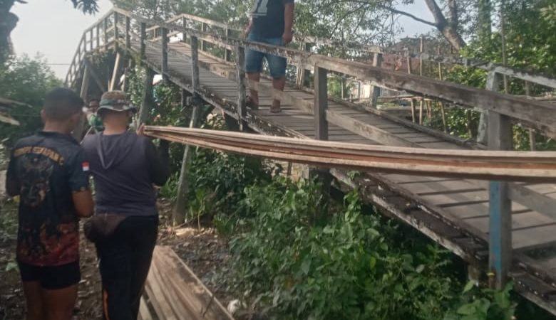 Jembatan Penghubung Jalan Nelayan di Sungai Bakau Kecil Mulai Dikerjakan