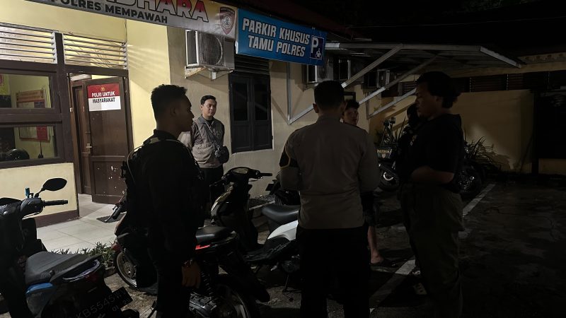 Polres Mempawah Tertibkan Pemuda Nongkrong Larut Malam dan Sita Enam Knalpot Brong