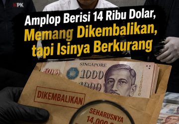 Amplop Berisi 14 Ribu Dolar, Memang Dikembalikan, tapi Isinya Berkurang