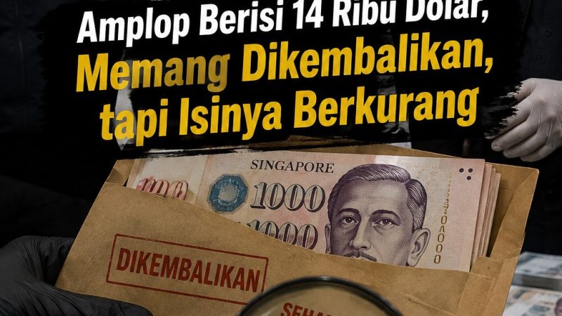 Amplop Berisi 14 Ribu Dolar, Memang Dikembalikan, tapi Isinya Berkurang