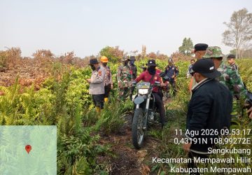 TNI-Polri bersama Tim Gabungan Cegah Karhutla Meluas di Mempawah Hilir