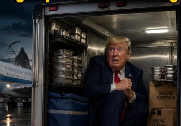Trump Kabur dari Malaikat Maut, Ngumpet di Truk Katering