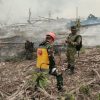 Personel Koramil Toho Kembali Tindaklanjuti Penanganan Karhutla