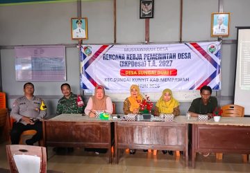 Babinsa Sungai Kunyit Dampingi Musyawarah RKPDes, Wujudkan Pembangunan Tepat Sasaran