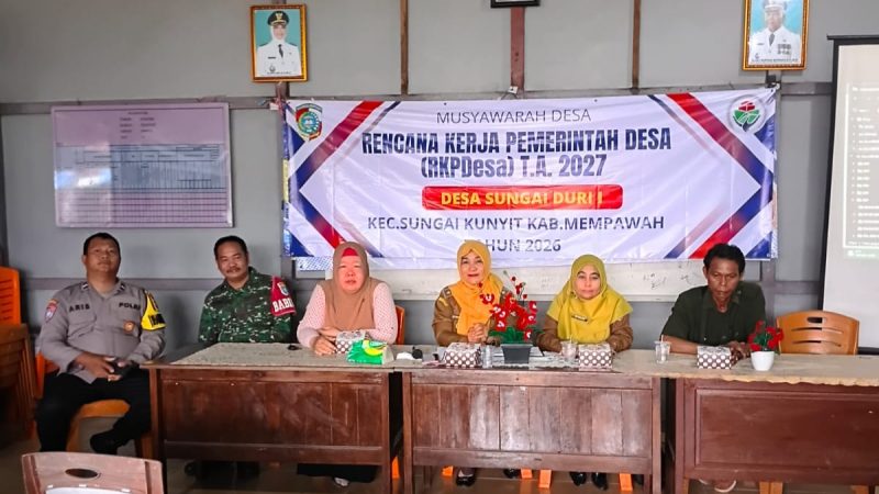 Babinsa Sungai Kunyit Dampingi Musyawarah RKPDes, Wujudkan Pembangunan Tepat Sasaran