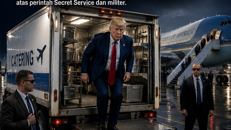 Trump Akhirnya Ngaku, Memang Naik Truk Katering, Bukan Truk MBG